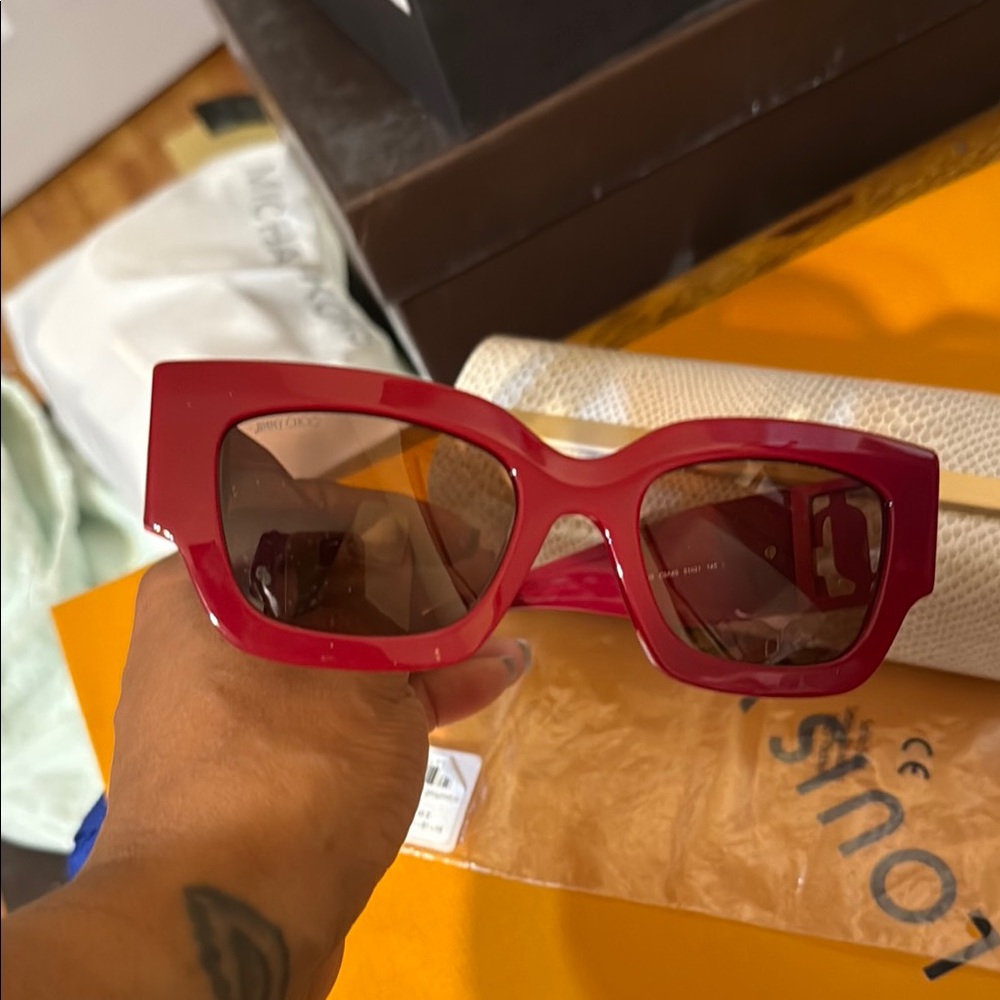 Jimmy Choo Red Fashion Sunglasses